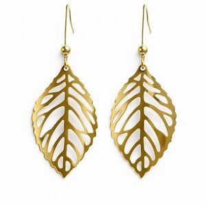 Elegant Gold Leaf Earrings